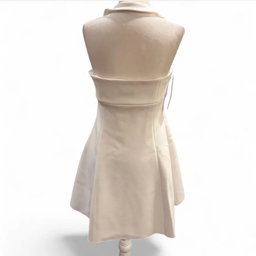 Princess  Polly Allyn White Mini Halter Dress - Picture 3 of 10